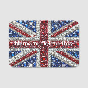 Name tag with British Colours