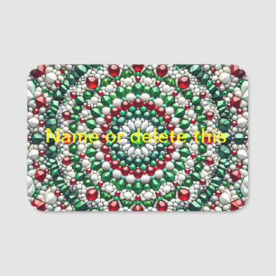 Name tag with Italian Colours