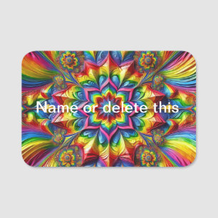 Name tag with LGBTQ Colours