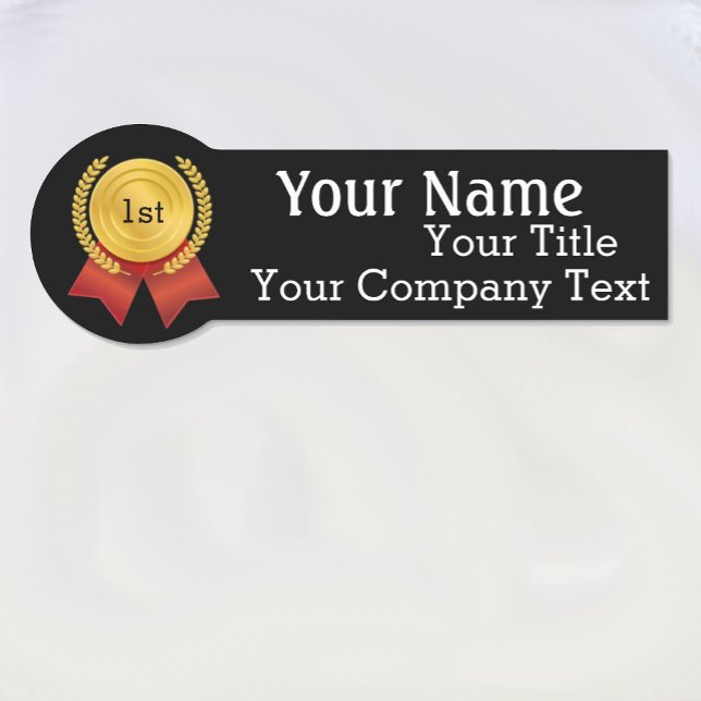 Name Tag with Logo Custom Text Magnetic Back (Creator Uploaded)