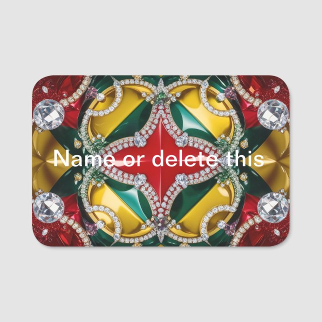 Name tag with Los Angeles Colours (Front)