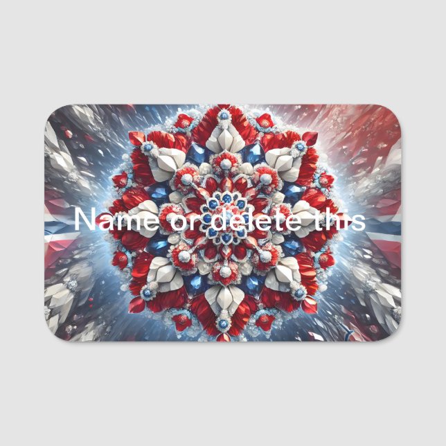 Name tag with Norway Colours (Front)