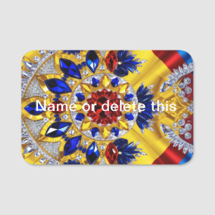 Name tag with Romanian Colours