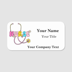 Name Tag with Veterinarian Logo Custom Text