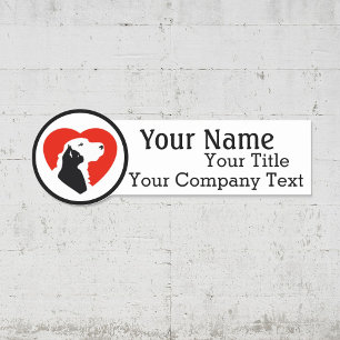 Name Tag with Veterinarian Logo Custom Text Badge