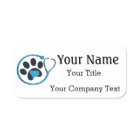 Name Tag with Veterinarian Logo Custom Text Badge