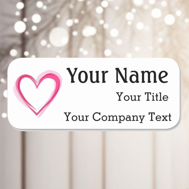 Name Tag with YOUR Logo Custom Text Badge (Creator Uploaded)