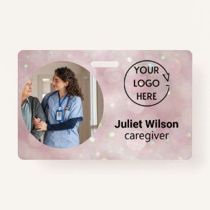 name tags bubbles caregiver id badge ID badge