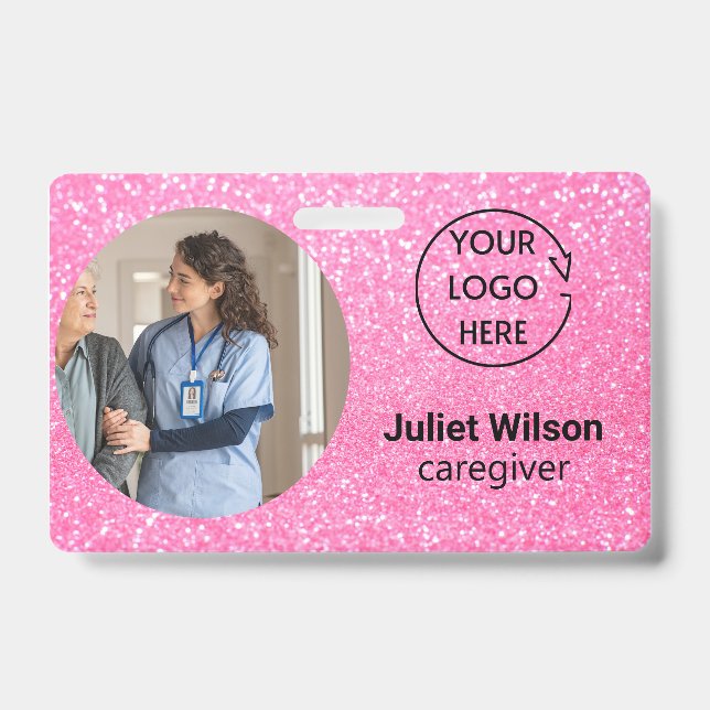 name tags caregiver id badge (Front)