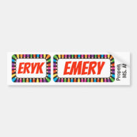 Name Tags Eryk and Emery sign/sticker/magnet