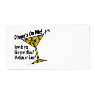 NAME TAGS, LABELS - MEDIUM or RARE MARTINI OLIVES?