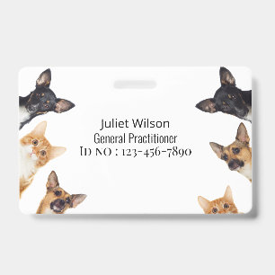 name tags logo medical veterinarian id badge	 badge