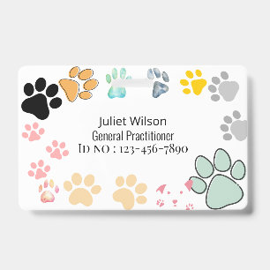 name tags pam medical veterinarian id badge	 badge