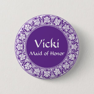 Name Tags - Round Ornament Design 6 Cm Round Badge