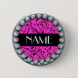 name template button with silver diamonds edge