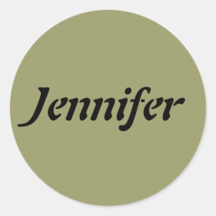 Name Template Classic Round Sticker