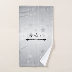 Name TEMPLATE, decorative, customise Hand Towel