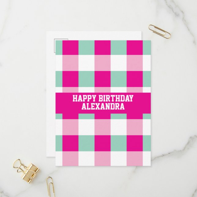 Name Template Happy Birthday Card  (Front/Back In Situ)