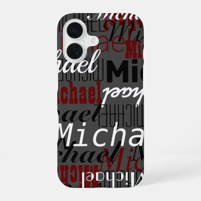 Name Template iPhone 16 Case (Back)