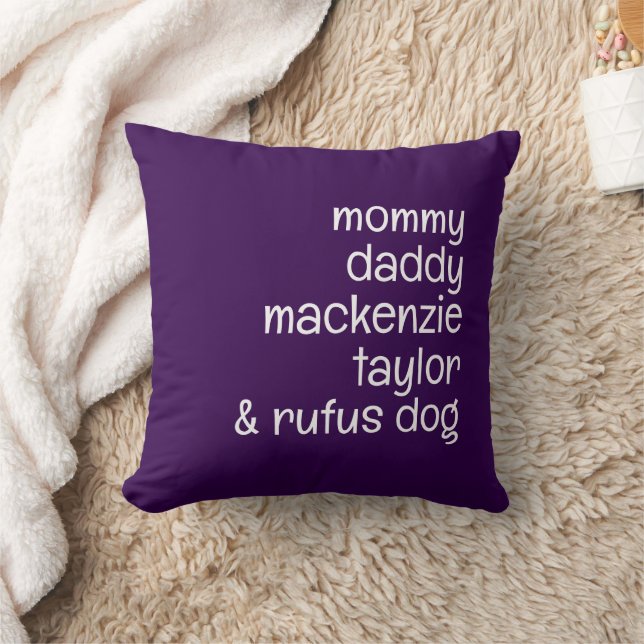 Name Template Personalised Family Photo Cushion (Blanket)