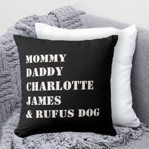 Name Template Personalised Family Photo Cushion