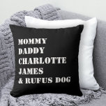 Name Template Personalized Family Photo Cushion<br><div class="desc">Name Template Personalized Family Photo pillow from Ricaso - perfect keepsake</div>