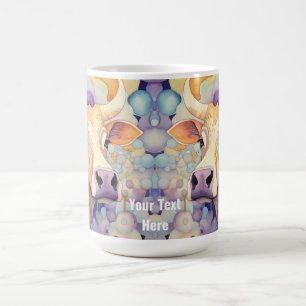 Name text Cow Farm Purple Coffee Mug