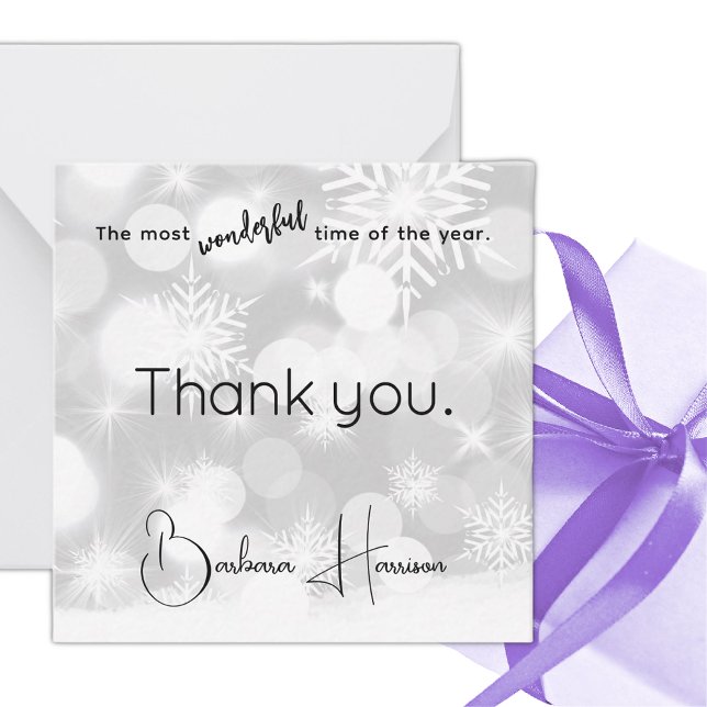 Name, Thank You Mini Christmas Gift Enclosure Card (Creator Uploaded)