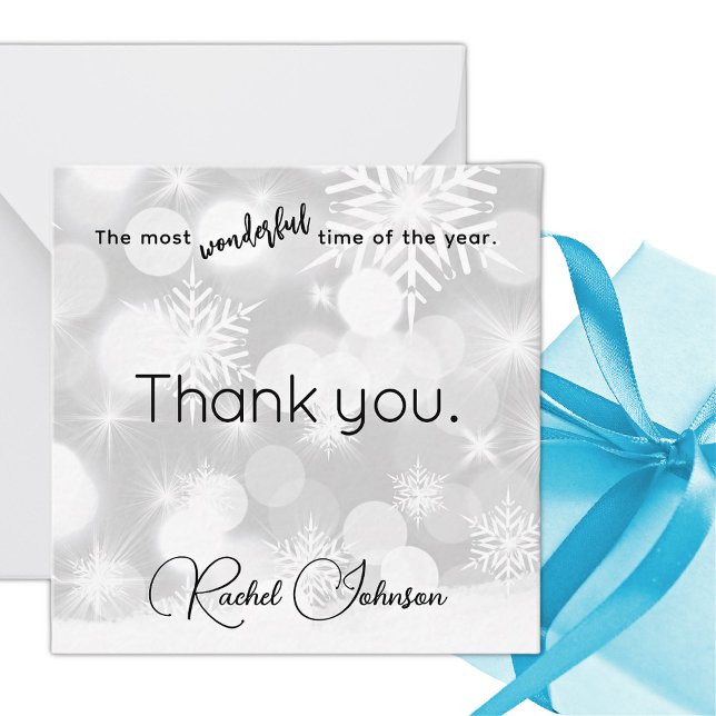 Name, Thank You Mini Christmas Gift Enclosure Card (Creator Uploaded)