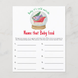 Name that baby food - baby shower game