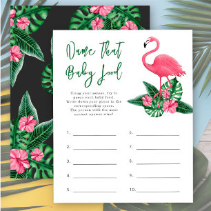 Name that baby food - flamingo baby shower game