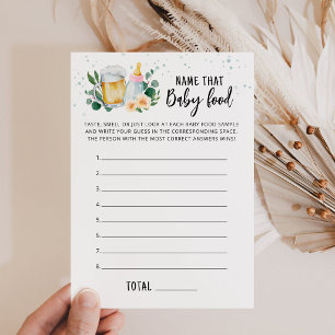 Name That Baby Food Game Baby Is Brewing Card Pink