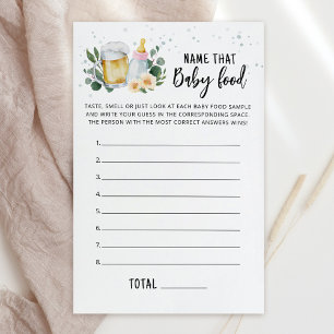 Name That Baby Food Game Baby Is Brewing Pink Card