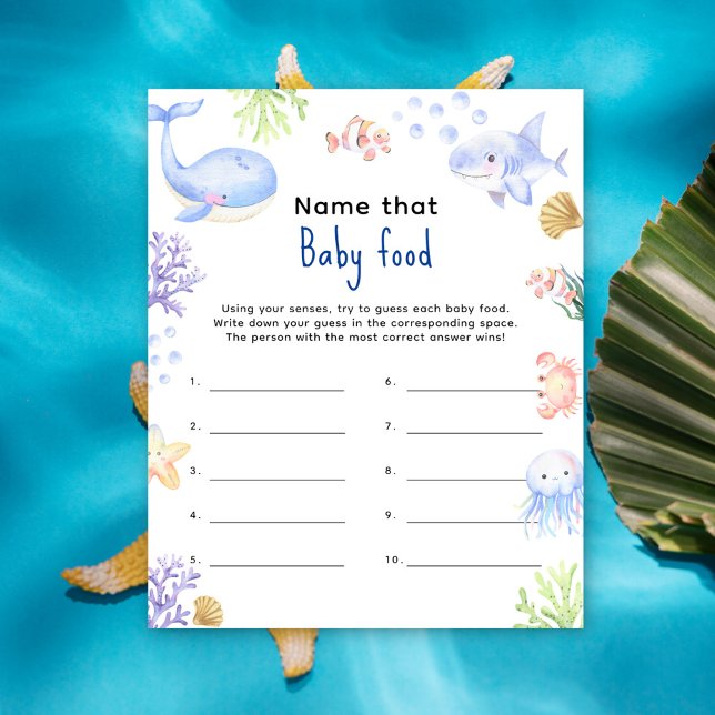 Name that baby food Ocean baby shower game (Creator Uploaded)