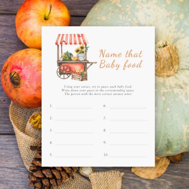 Name that baby food - Pumpkin baby shower (Creator Uploaded)