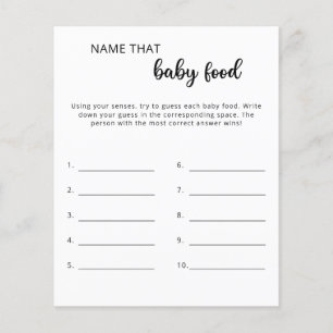 Name that baby food shower game