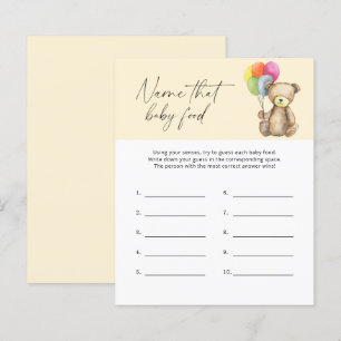 Name that baby food shower game - Bear