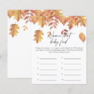 Name that baby food shower game - Fall leaves