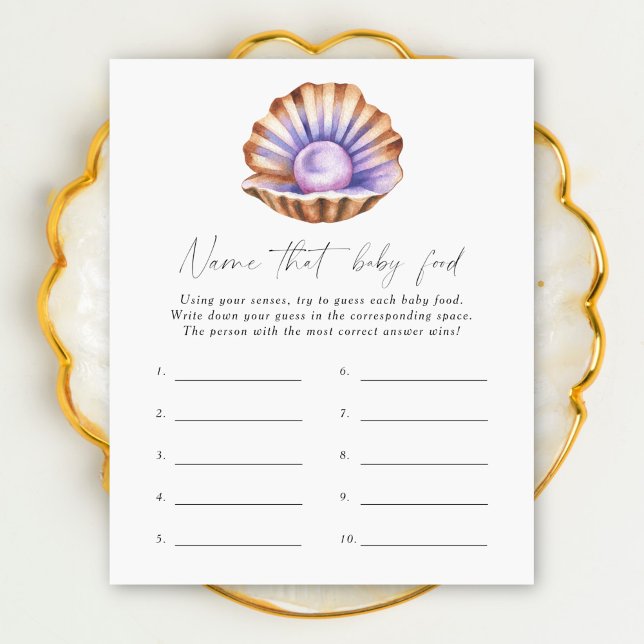 Name that baby food shower game - Pearl (Creator Uploaded)