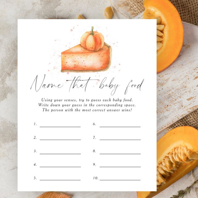 Name that baby food shower game - Pie Pumpkin (Creator Uploaded)