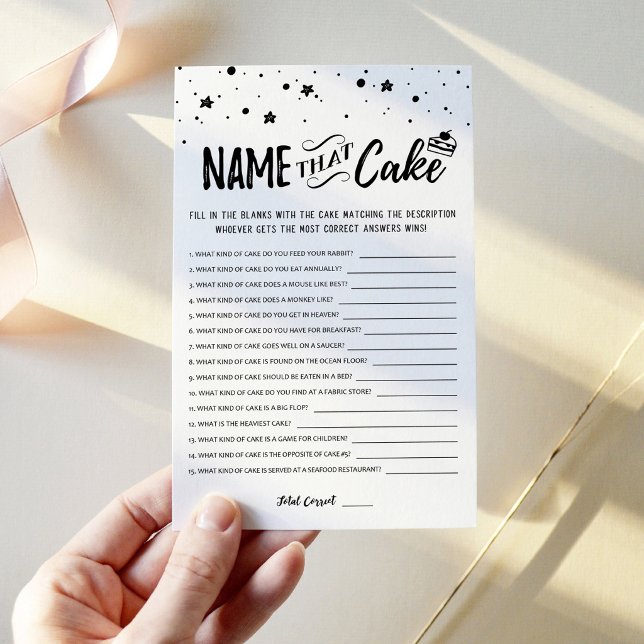 Name that cake Bridal game with Answers (Name that cake Bridal shower game)
