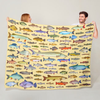 Name That Fish Sports Fishing Fisherman Fleece Blanket