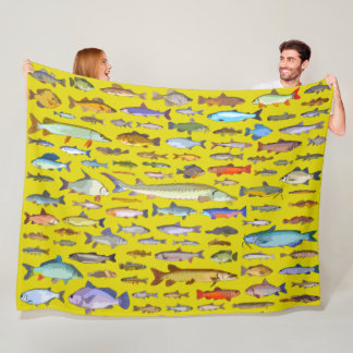 Name That Fish Sports Fishing Fisherman Fleece Blanket