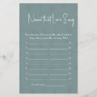 Name that Love Song Shower Game Flyer