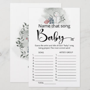 Name that song baby shower game