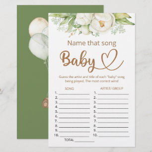 Name that song baby shower game