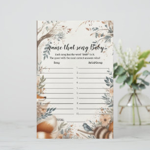 Name that song baby shower game