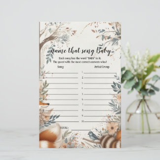 Name that song baby shower game