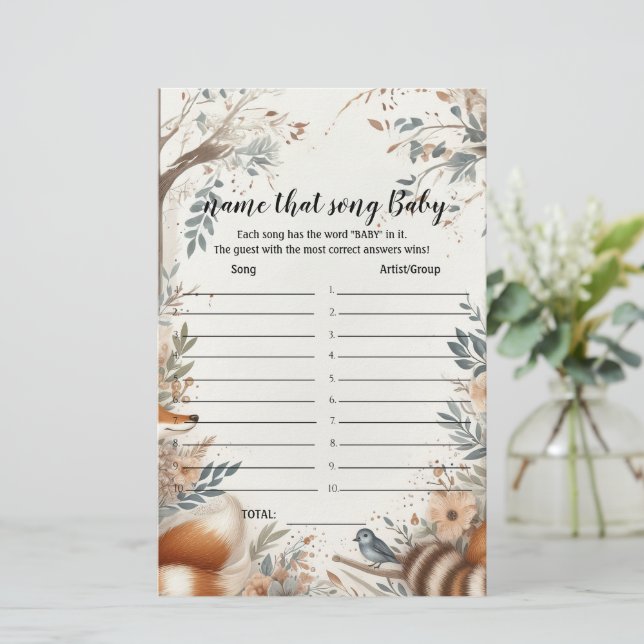 Name that song baby shower game (Standing Front)