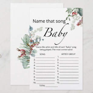 Name that song baby shower game